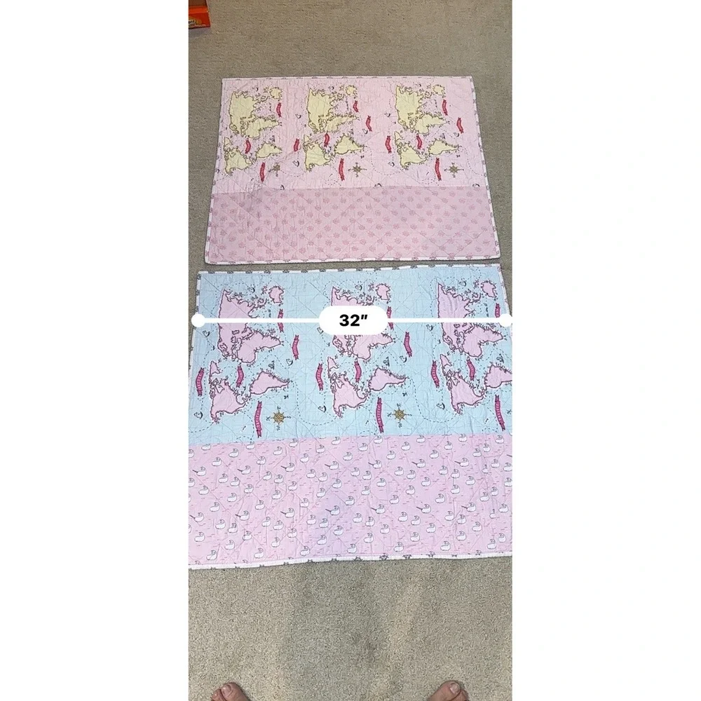 Vintage Mini Quilt Blankets Lot‎ Of 2